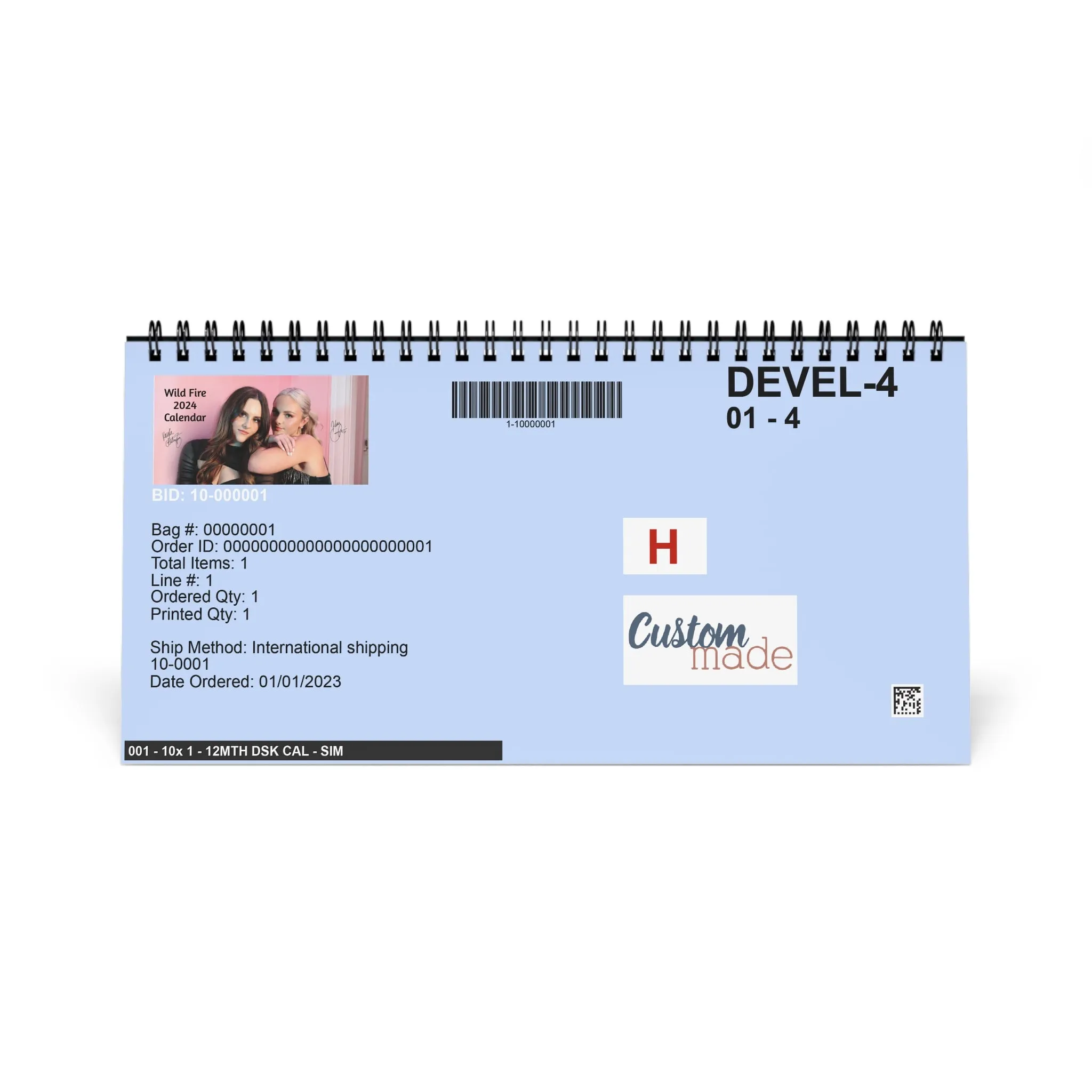 2024 Wild Fire Desk Calendar