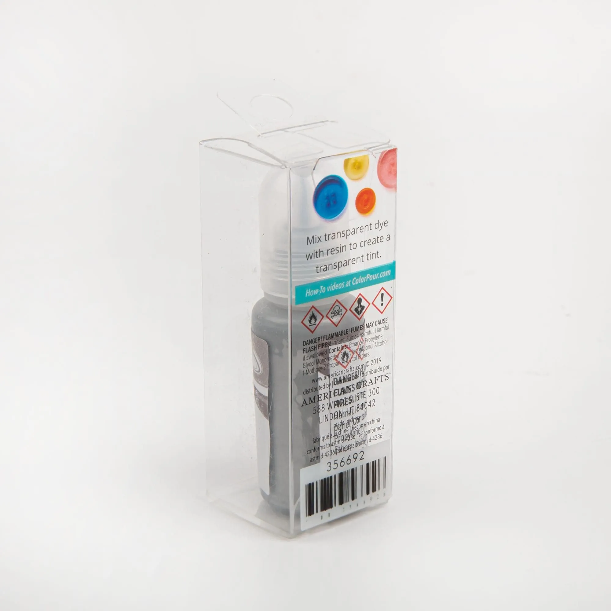 American Crafts Color Pour Resin Dyes 10ml - Translucent Silver