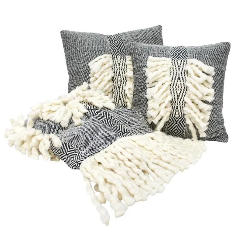 Black Zara Cushion (55cm)