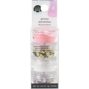 Color Pour Resin Mix-Ins-Warm White, Pink, Gold & Light Pink
