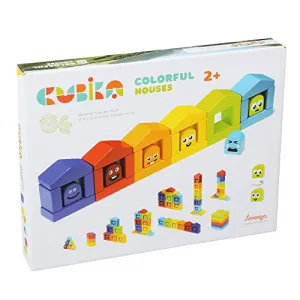 Colorful Houses Wooden Toy
