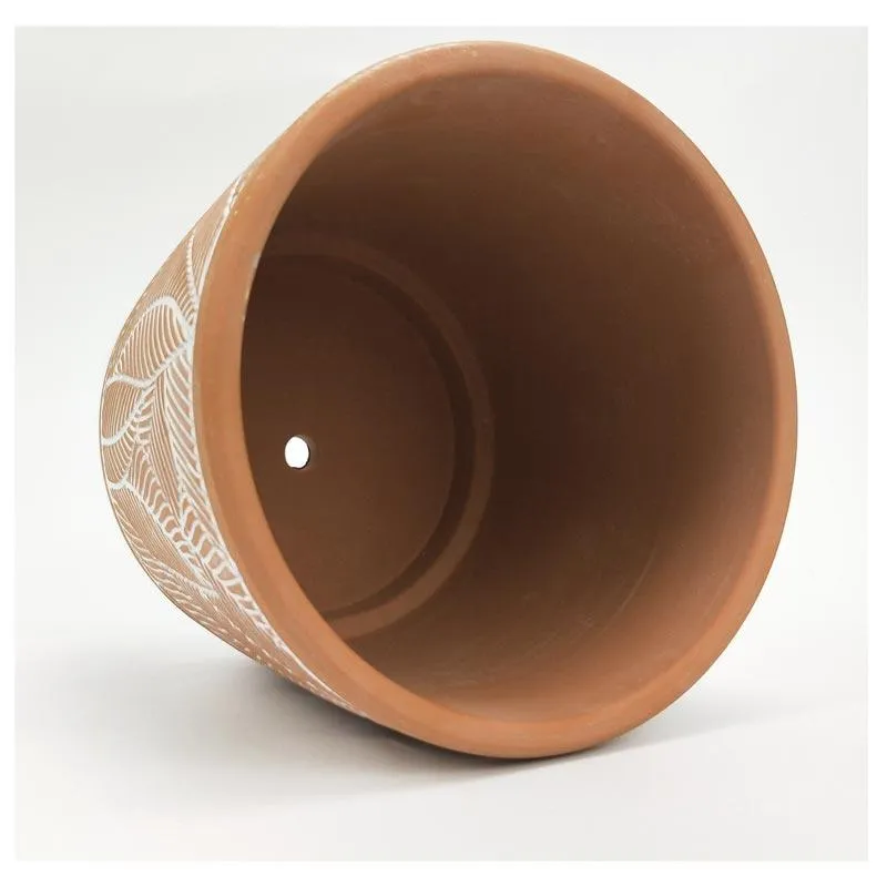 Corby Leaf Planter - Terracotta (13cm)