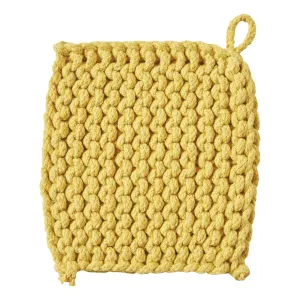 Crochet Trivet Potholder - Yellow