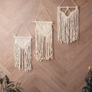 Fiona Macrame Wall Accent - Set Of Three