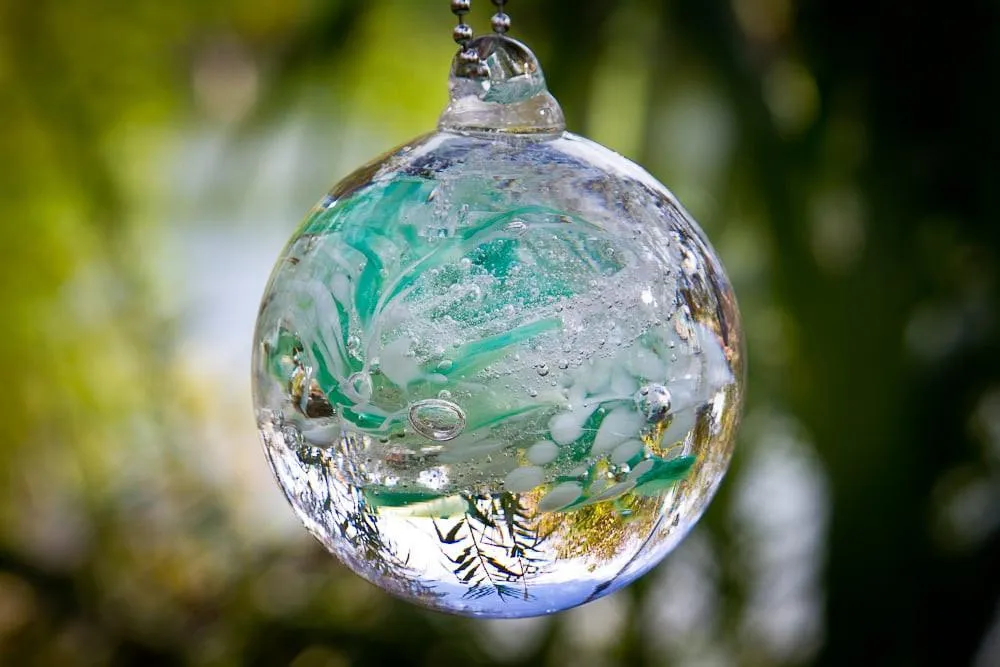 Glimmer Orb with Cremation Ashes