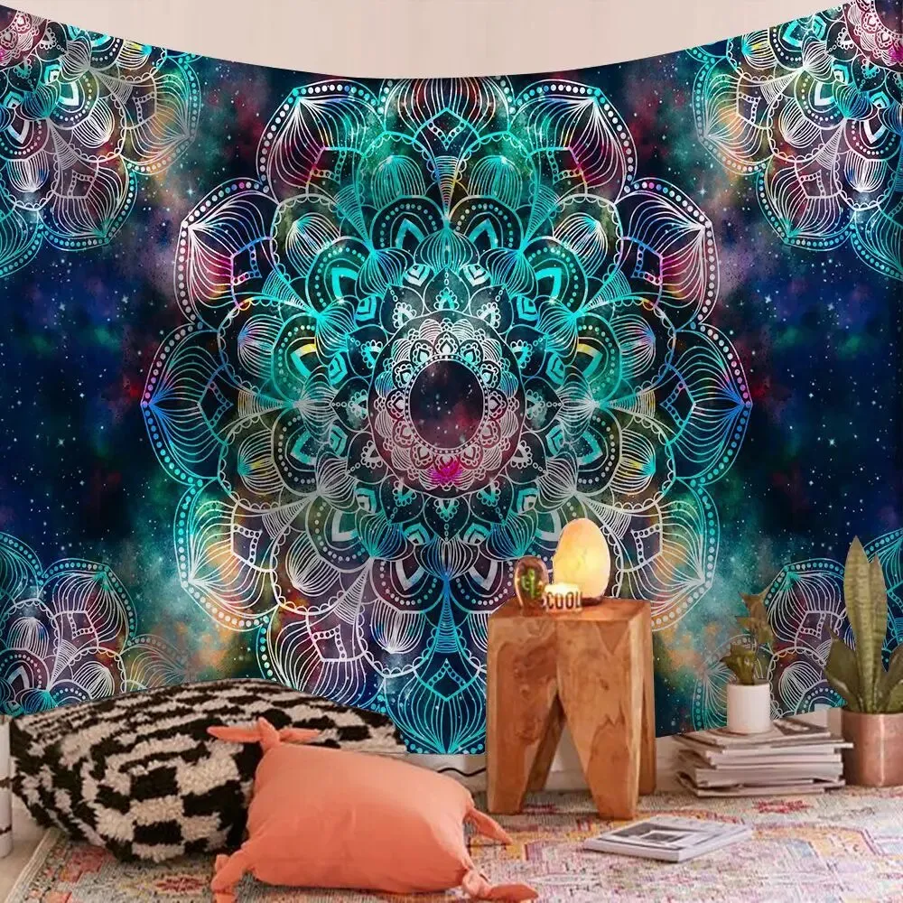 Indian Mandala Tapestry Galaxy Passion Psychedelic Wall Hanging Boho Decor