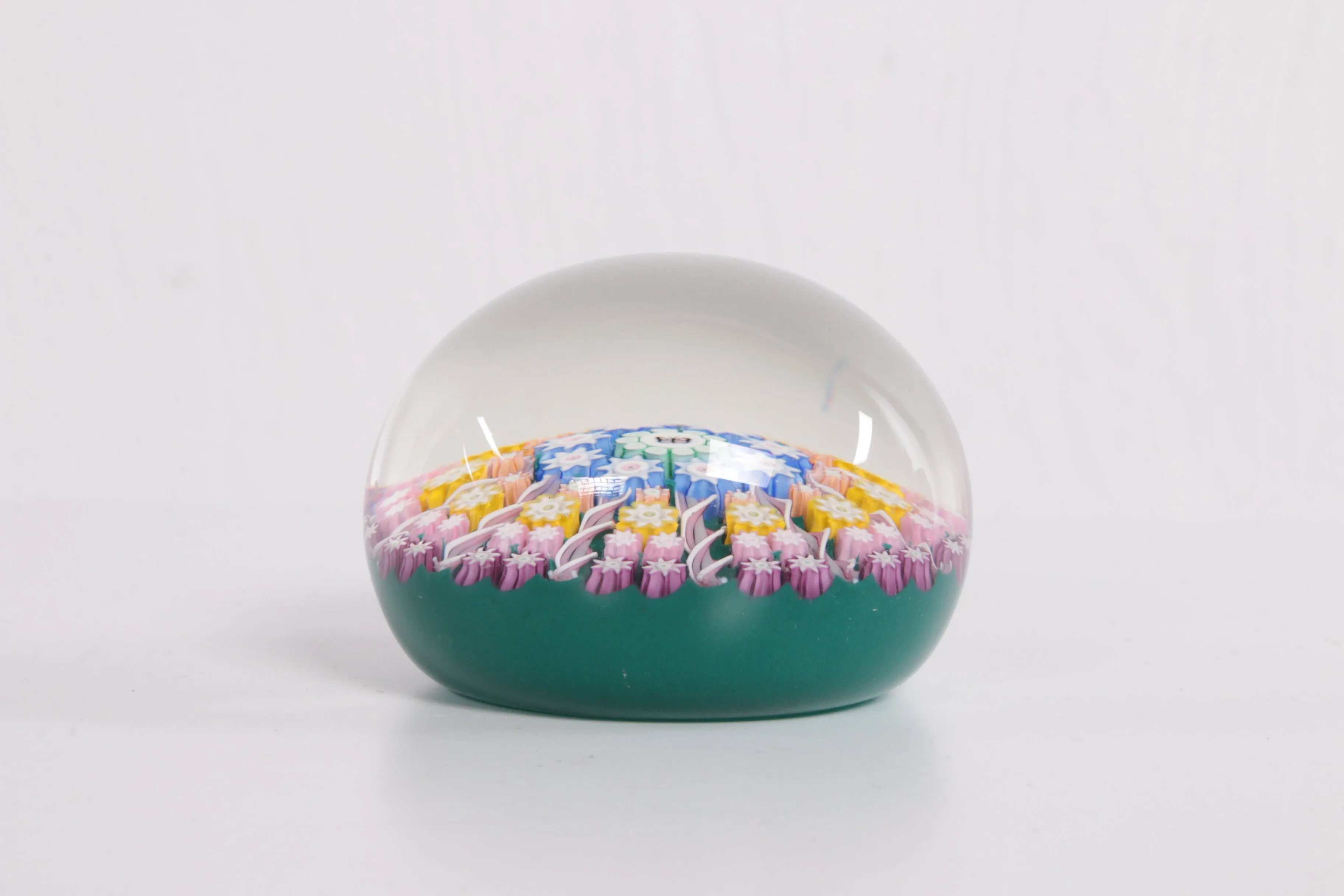 John Deacons Millefiori Paperweight with Radial Twist, 1975