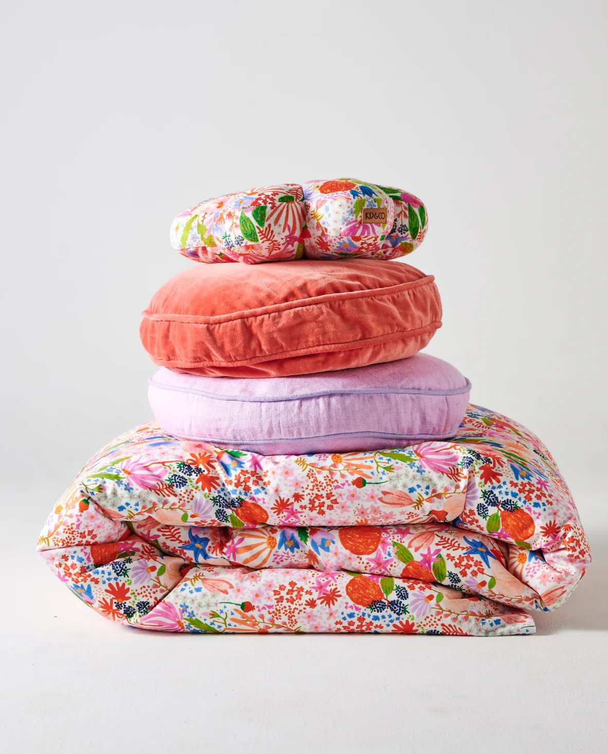 Kip & Co Meandering Meadow Linen Petal Cushion
