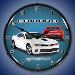 Lighted 2014 SS Camaro 5th Generation Summit White Clock
