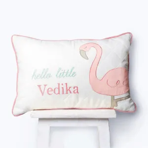 Masilo Personalised Cushion With Filler - Hello Flamingo