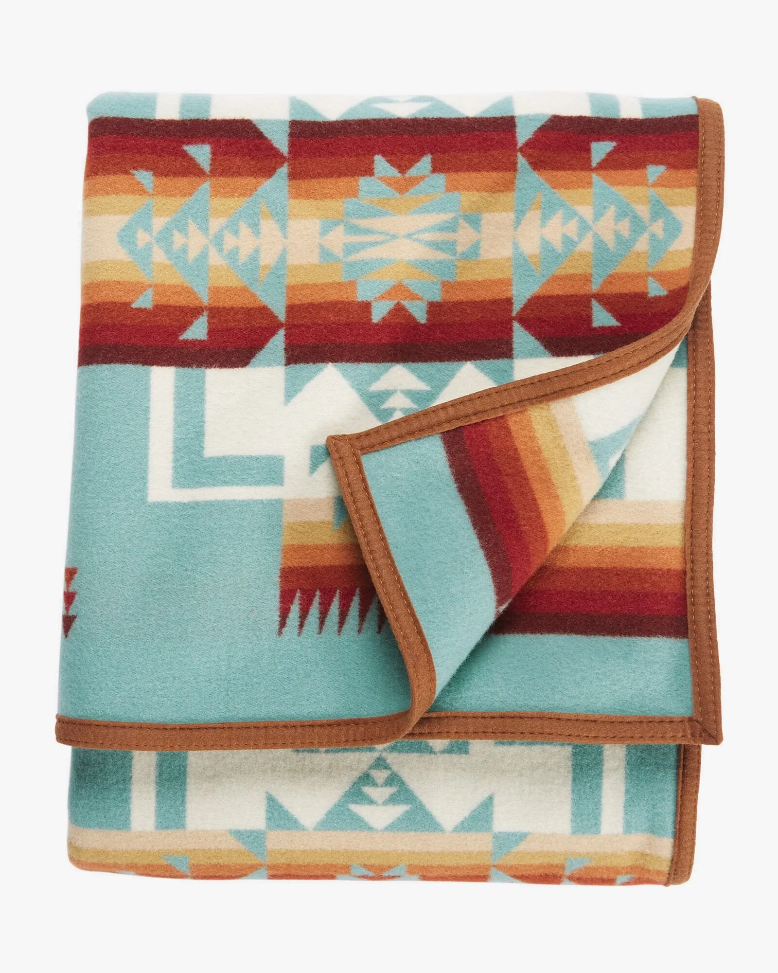 Pendleton Chief Joseph Jacquard Robe Blanket - Aqua