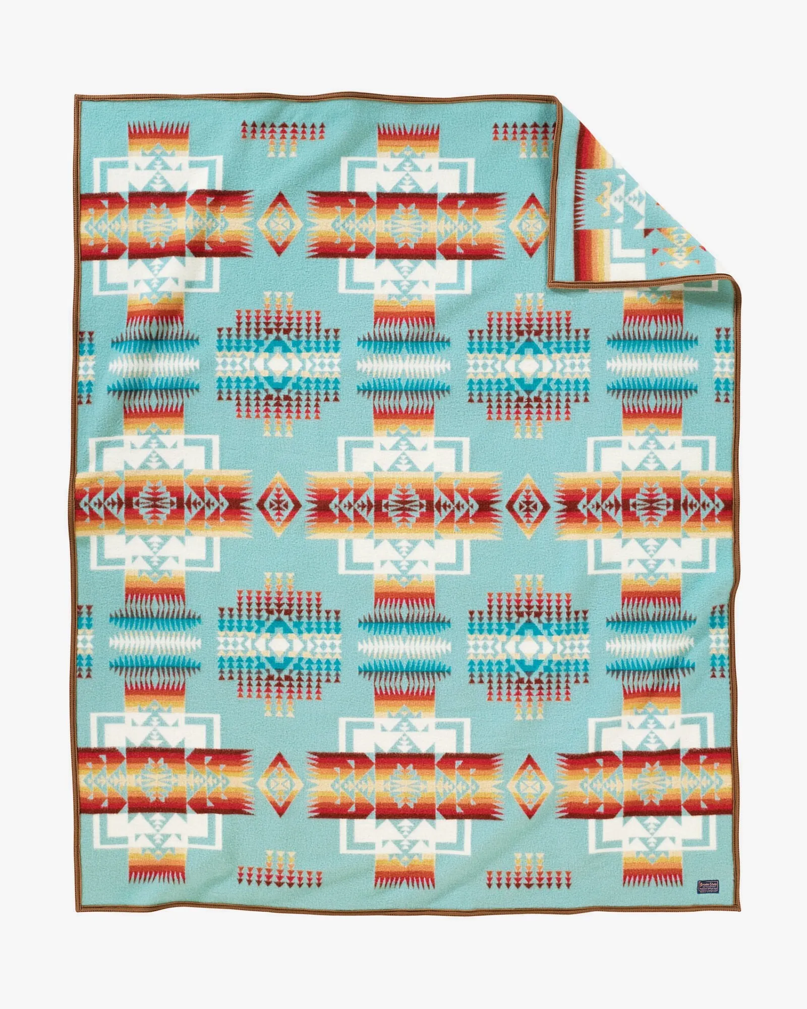 Pendleton Chief Joseph Jacquard Robe Blanket - Aqua