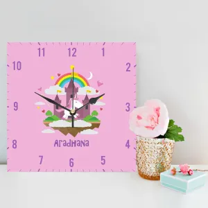Personalised Wall Clock, Pink