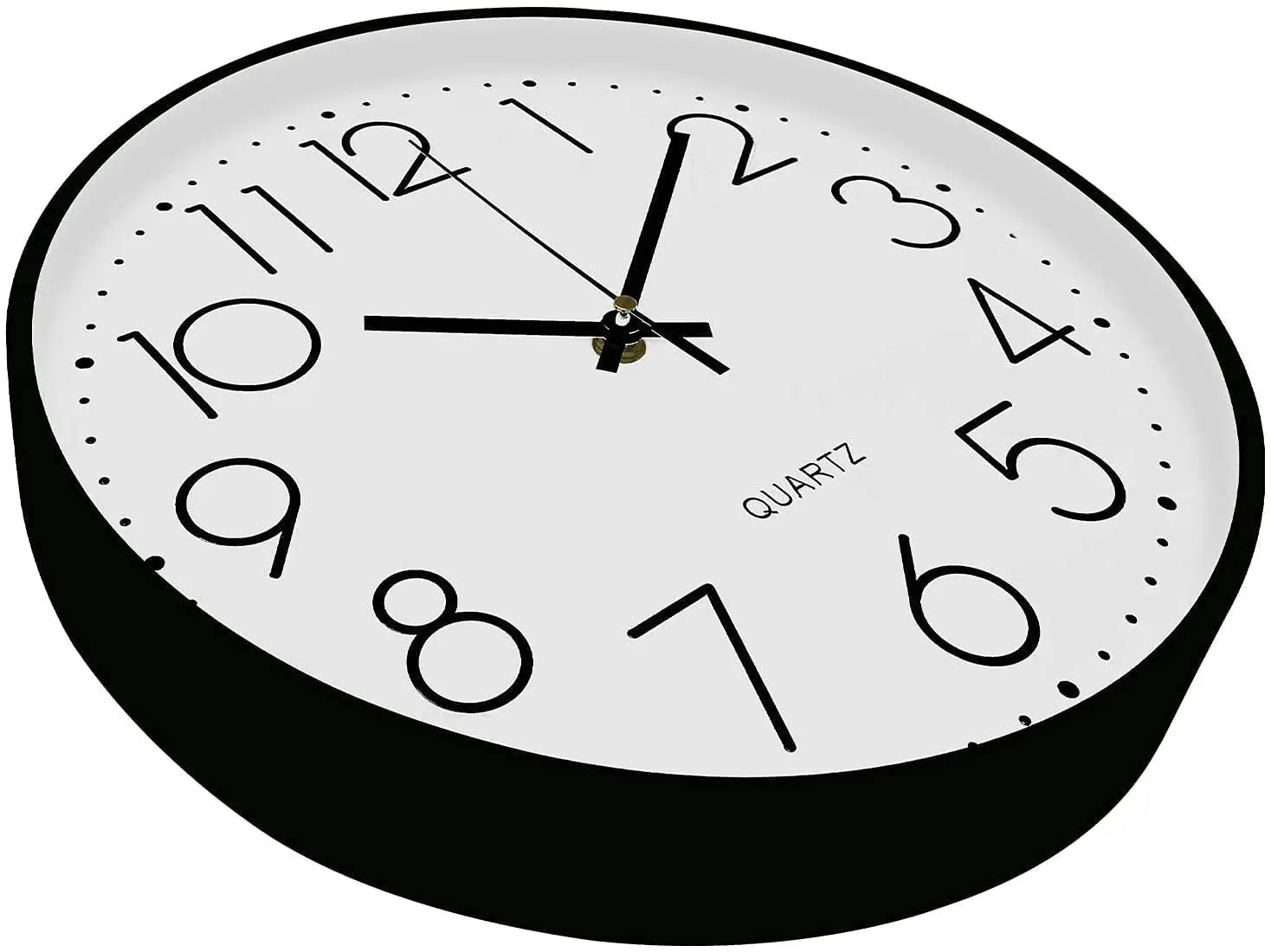 Rylan Wall Clock 12" Silent Quartz Decorative Latest Wall Clock Non-Ticking Classic Clock Battery Operated Round Easy to Read for Room/Home/Kitchen/Bedroom/Office/School.- (White)