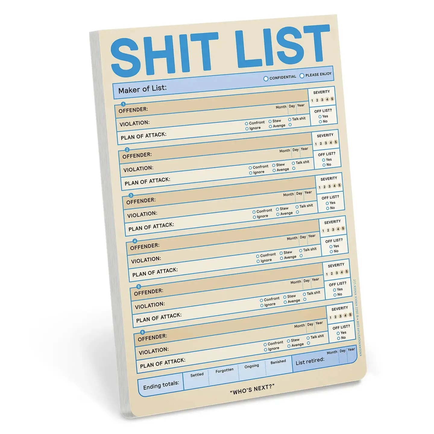 Shit List Pad (Pastel Version)