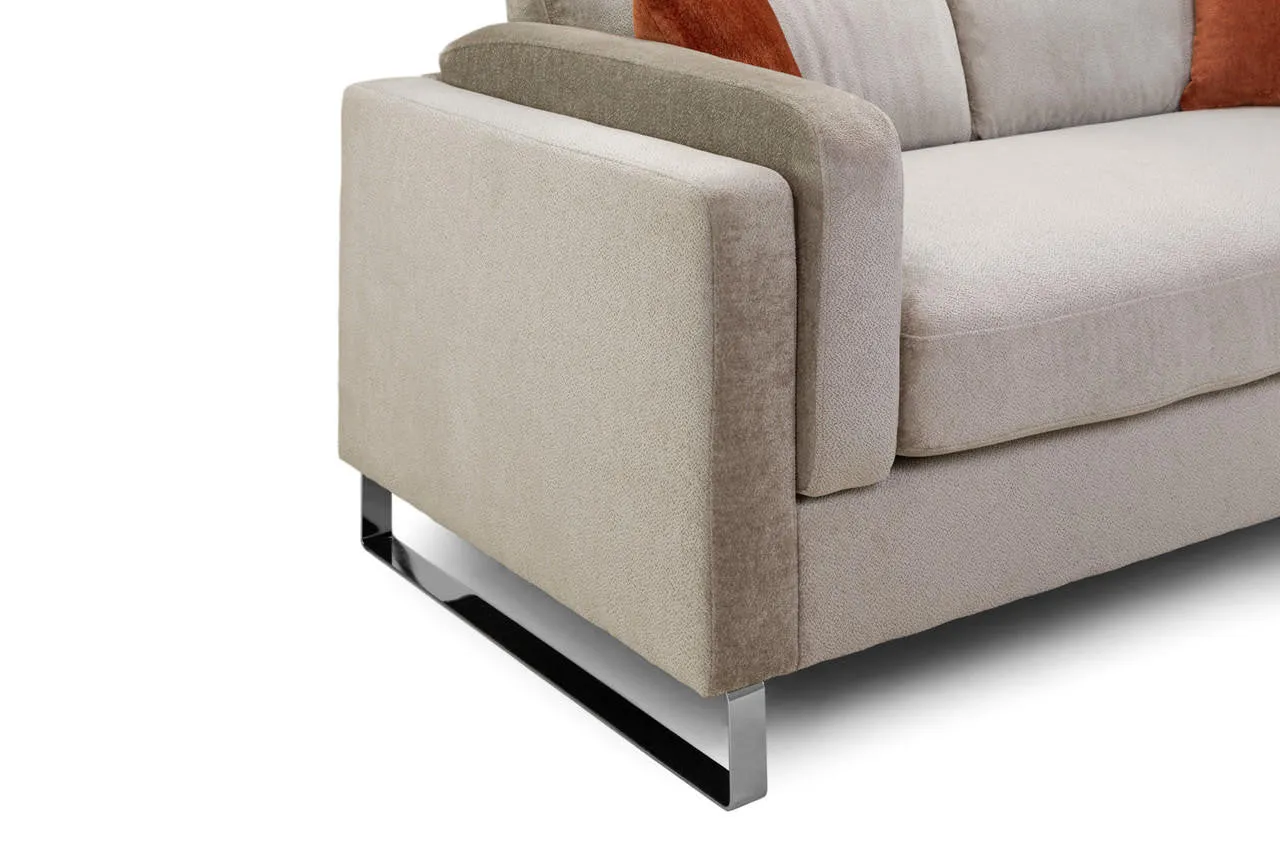 Surrey Sofa - Beige 3 Seater - 212 CM