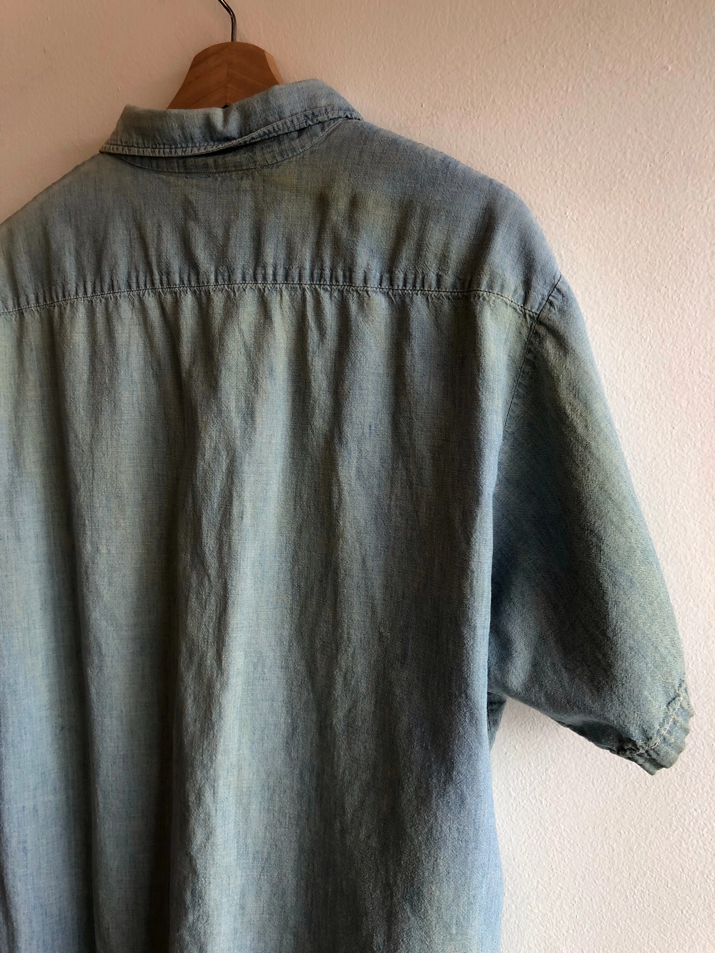 Vintage 1950s Selvedge Chambray Button Up Shirt