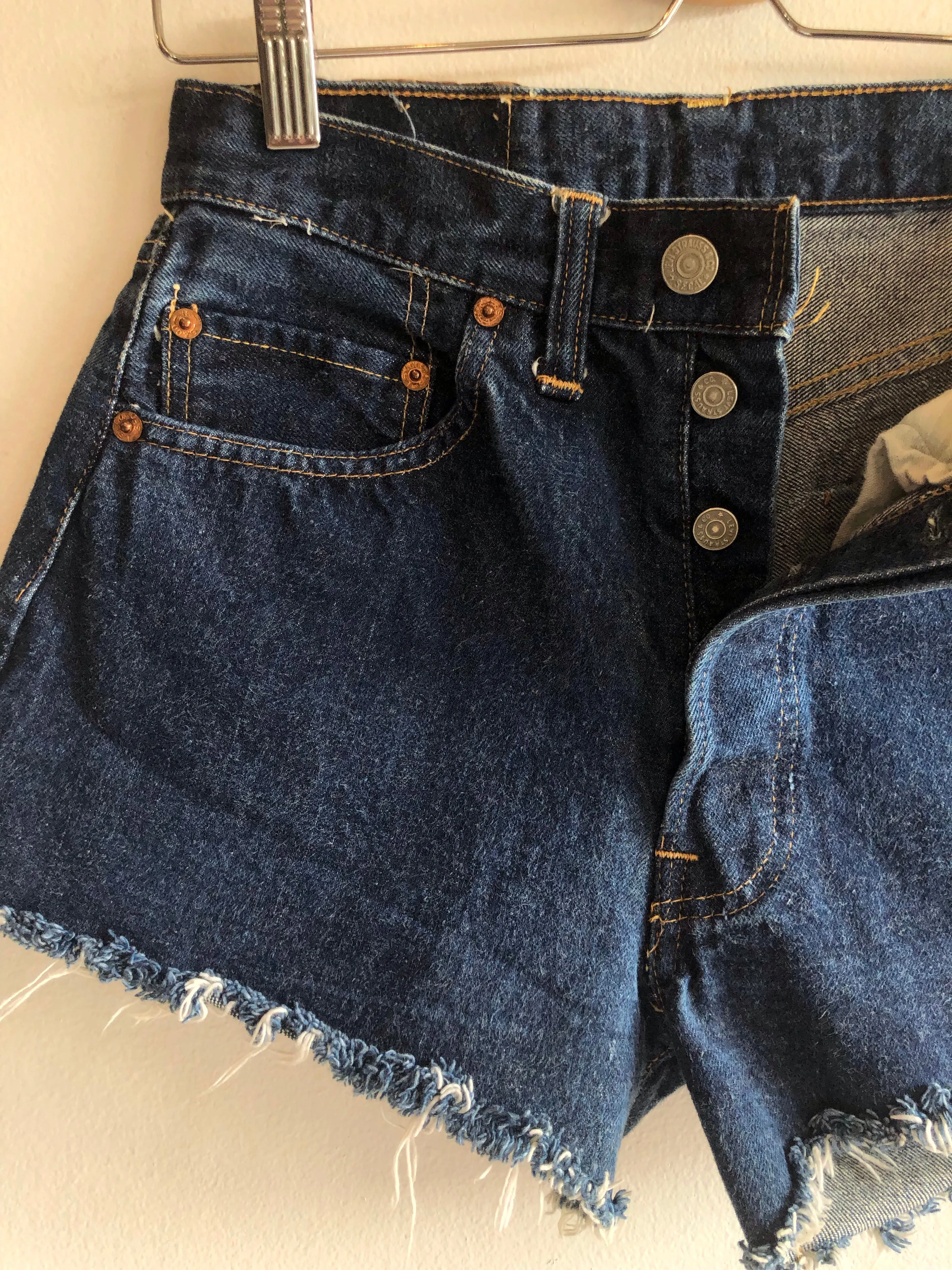 Vintage 1960s Levis Big E Selvedge Denim Shorts
