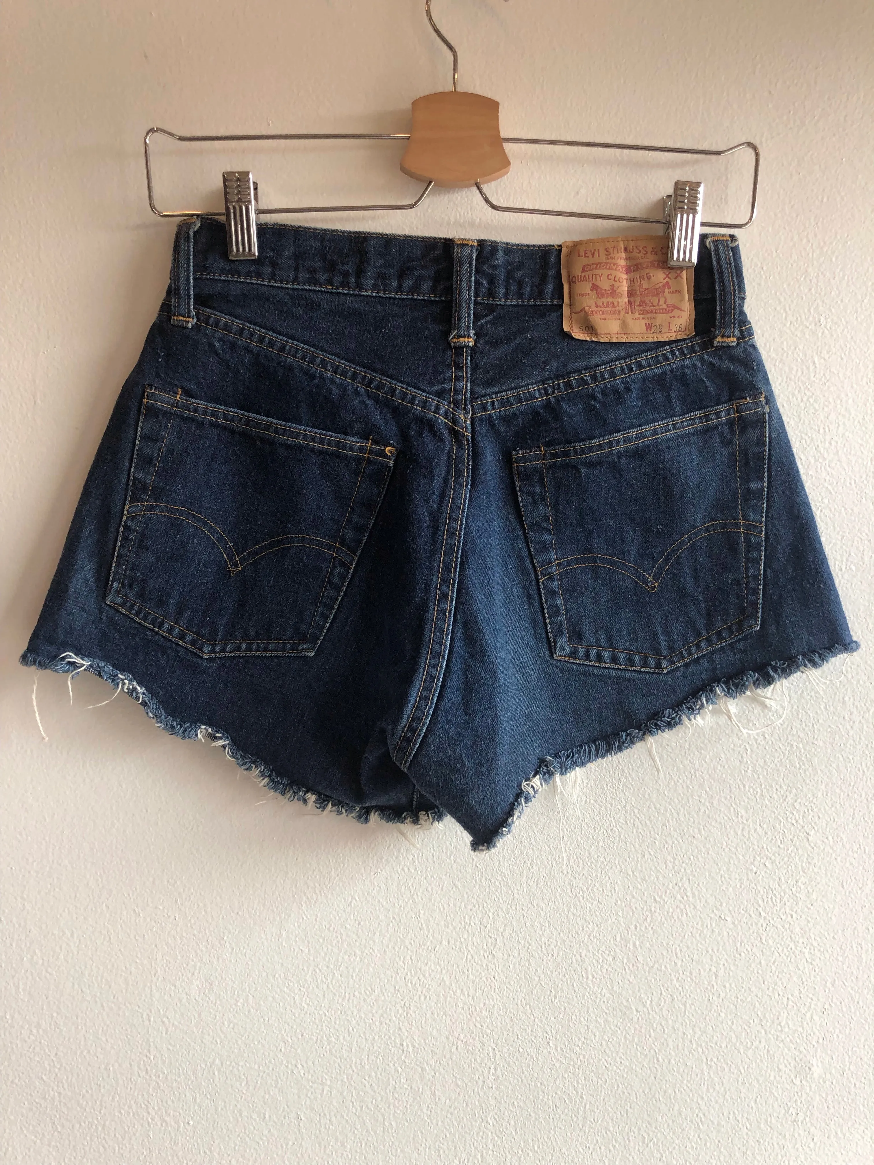 Vintage 1960s Levis Big E Selvedge Denim Shorts