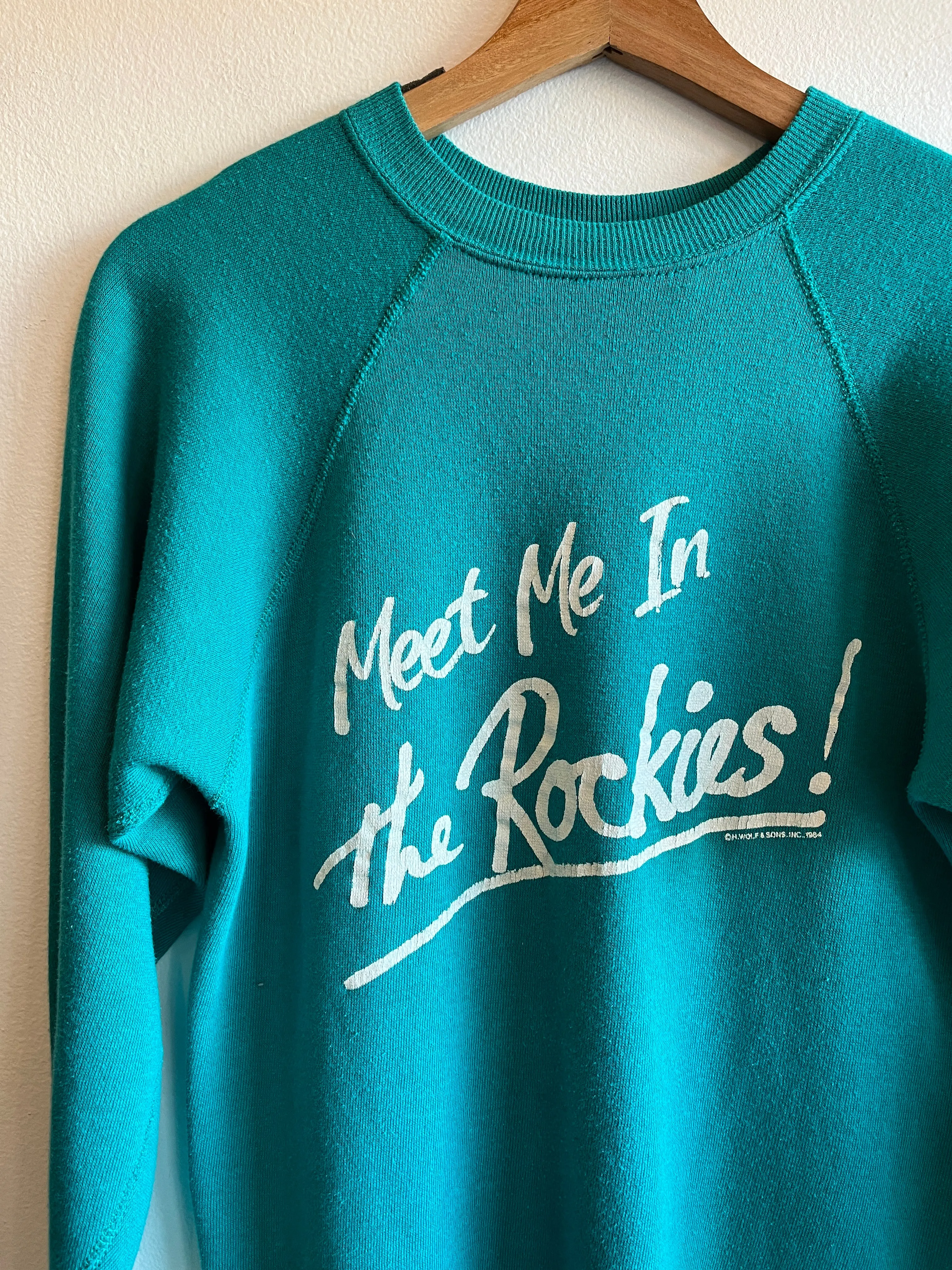 Vintage 1984 Meet Me in the Rockies Sleep Sweatshirt