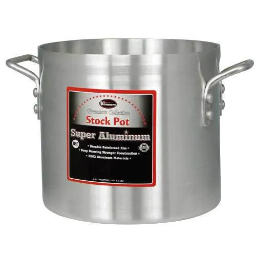 Winco AXS-60 60 Qt Heavy Duty Aluminum Stock Pot
