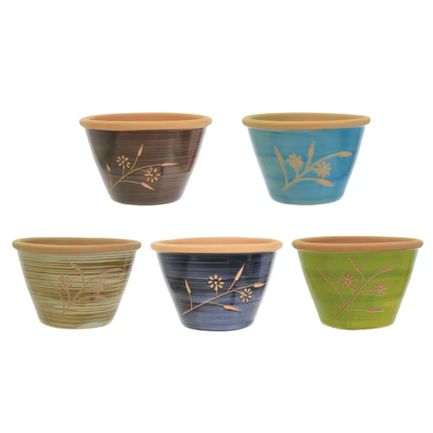 Woodlodge 23cm Cream Bouquet Terracotta Pot - YBOUQCR23