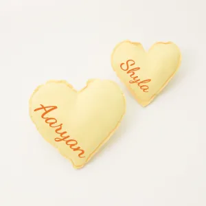 Yellow Hearts - Shape Cushion